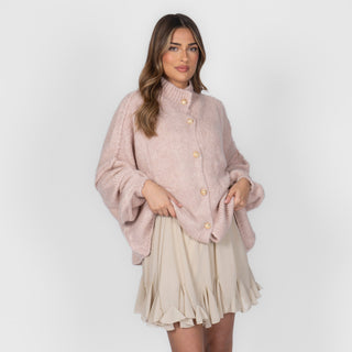 Oversized megztas kardiganas su sagomis